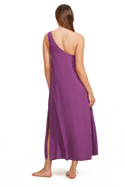 Gottex Luma One Shoulder Sarong Style Maxi Dress